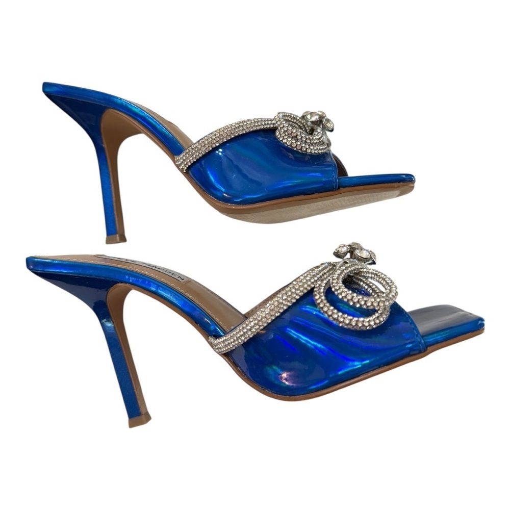 Steve Madden Embellished Heeled Sandals – Blue – Size 6M - Picture 4 of 6